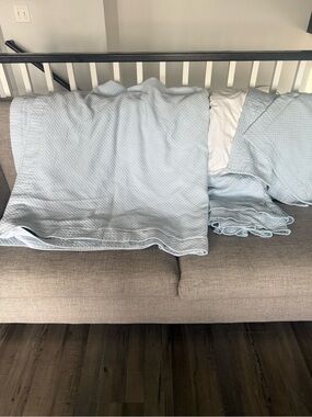 Classic Light Blue Quilted Duvet Cover - Westpoint Stevens